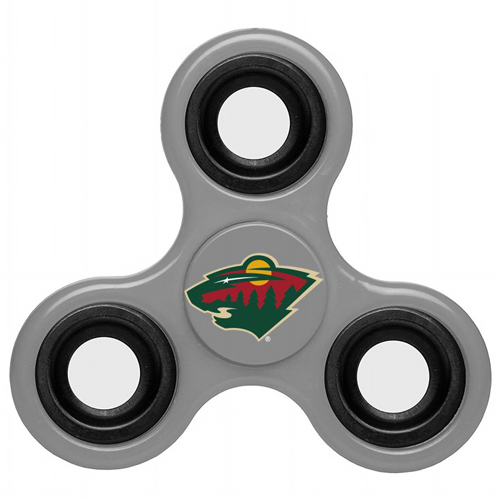 NHL Minnesota Wild 3 Way Fidget Spinner G116 - Gray - Click Image to Close